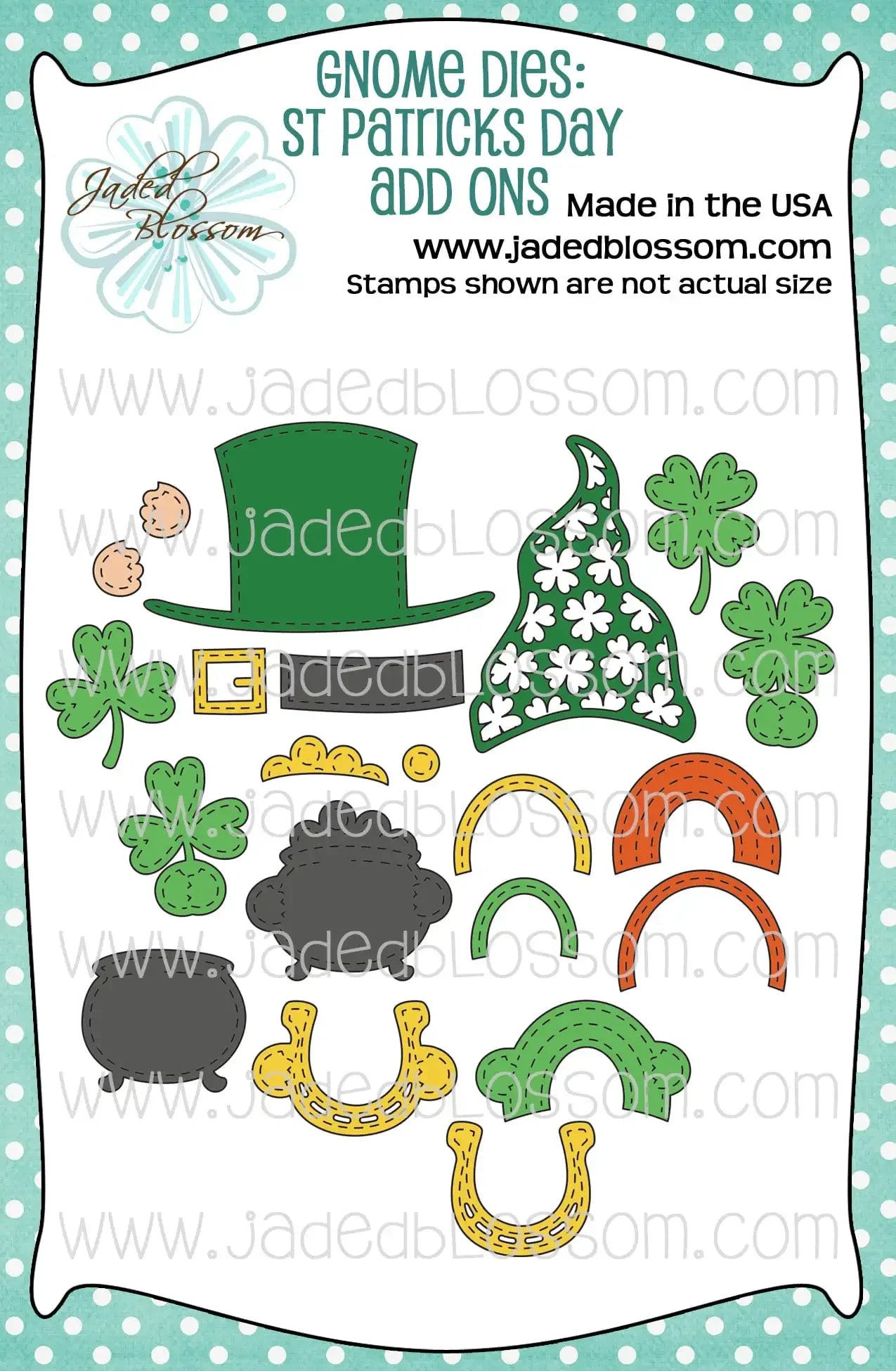 JB Collections Gnome add on snijmallen set voor creatieve kaarten en tafereeltjes - St Patricks day
