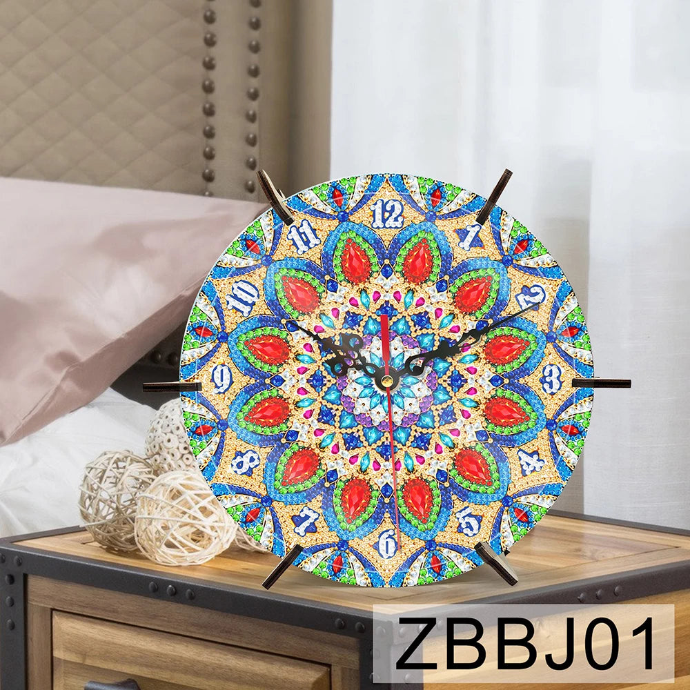 Diamond Painting Klok Mandala Crystal Art Mozaïek Wanddecoratie