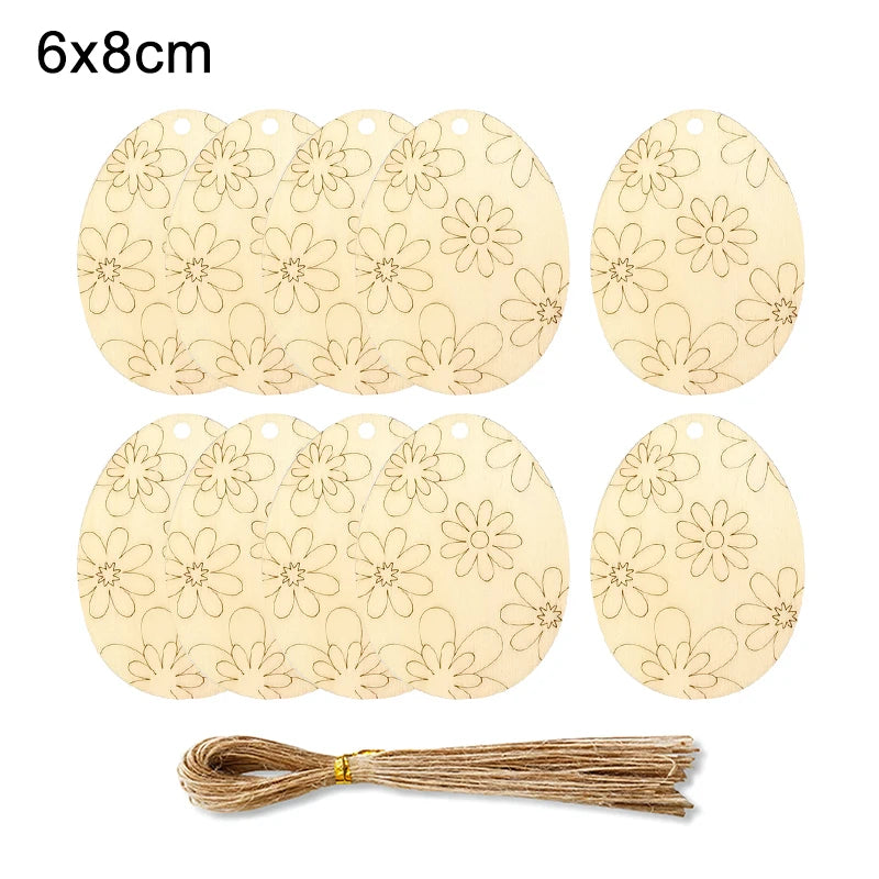 Houten Paas figuur om zelf te kleuren/schilderen – Houten eieren set