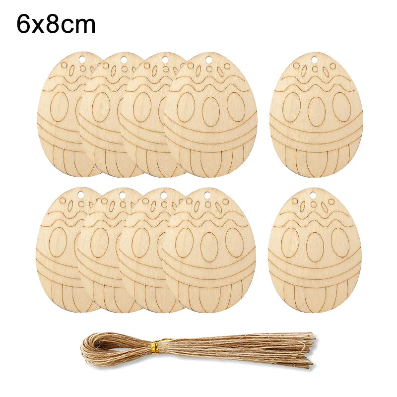 Houten Paas figuur om zelf te kleuren/schilderen – Houten eieren set