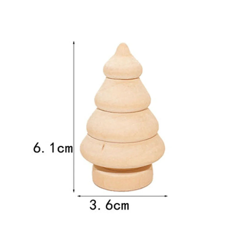 Houten figuur om zelf te kleuren/schilderen – Kerstdecoratie van hout - Kerstboom pegdoll