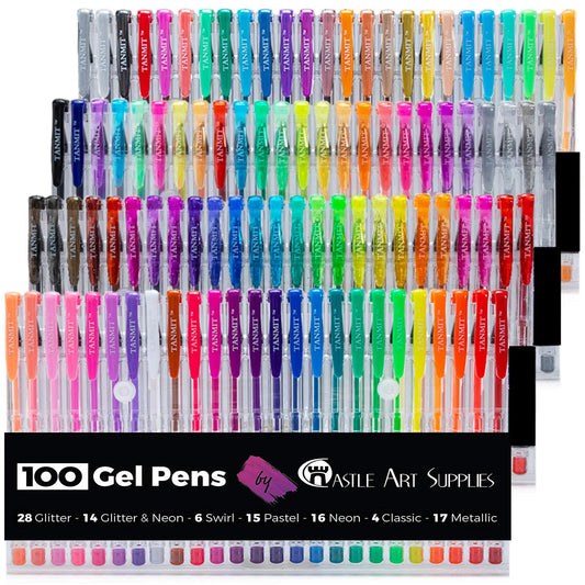 Gelpennen set 100 kleuren gelpennen glitter neon voor kleuren en tekenen