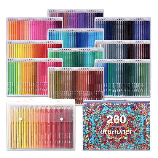 Potloden set 260 kleuren professioneel oliebasis tekenpotloden