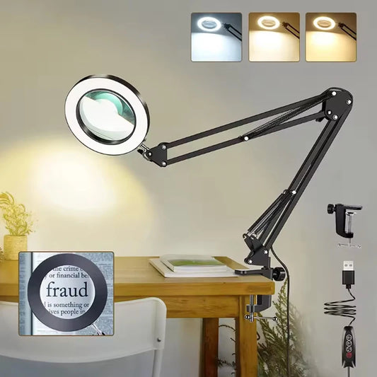 Diamond Painting Loeplamp 10x Vergroting met 64 LED en USB