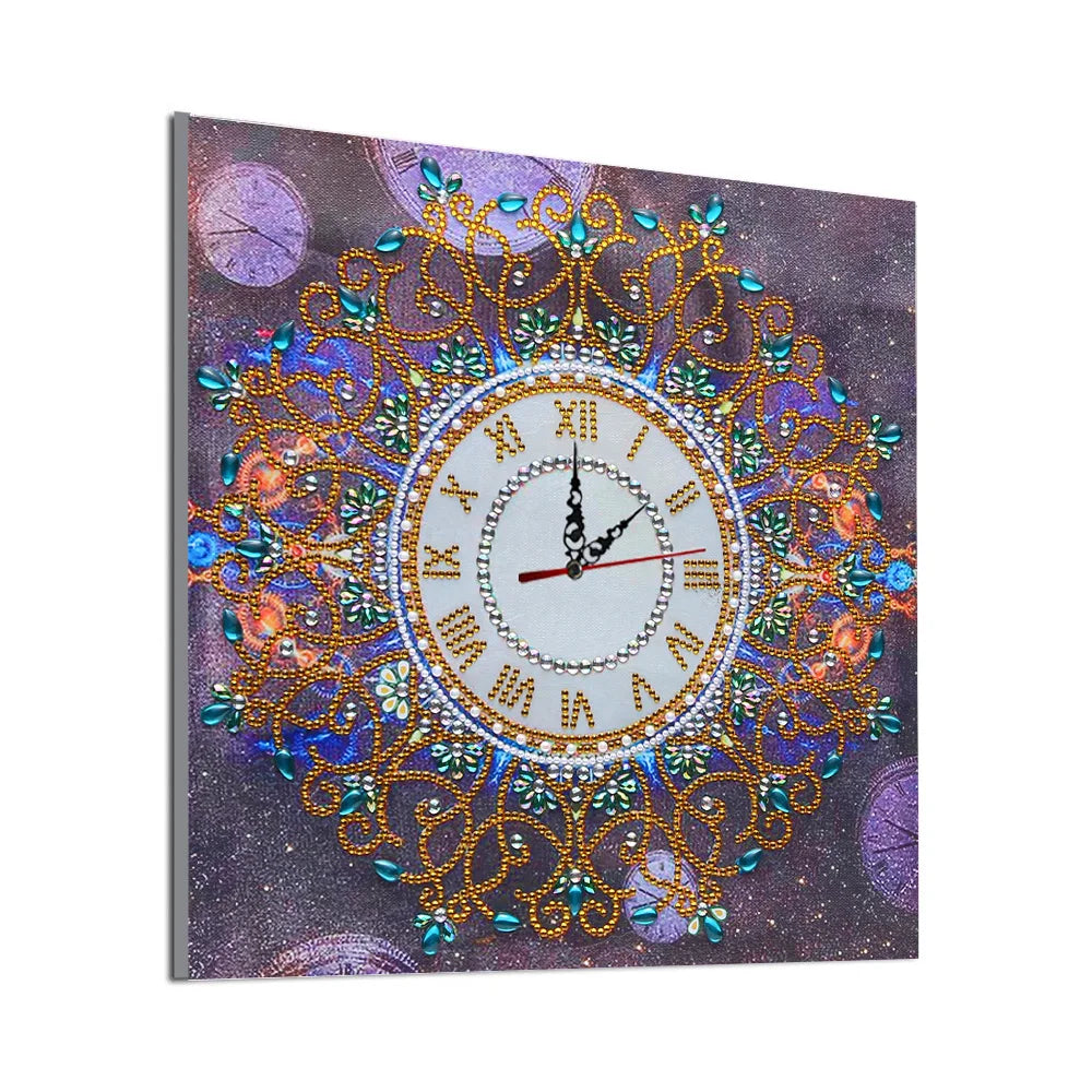Diamond Painting Klok Mandala Rond Canvas met Steentjes