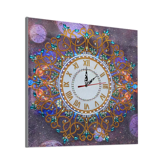 Diamond Painting Klok Mandala Rond Canvas met Steentjes