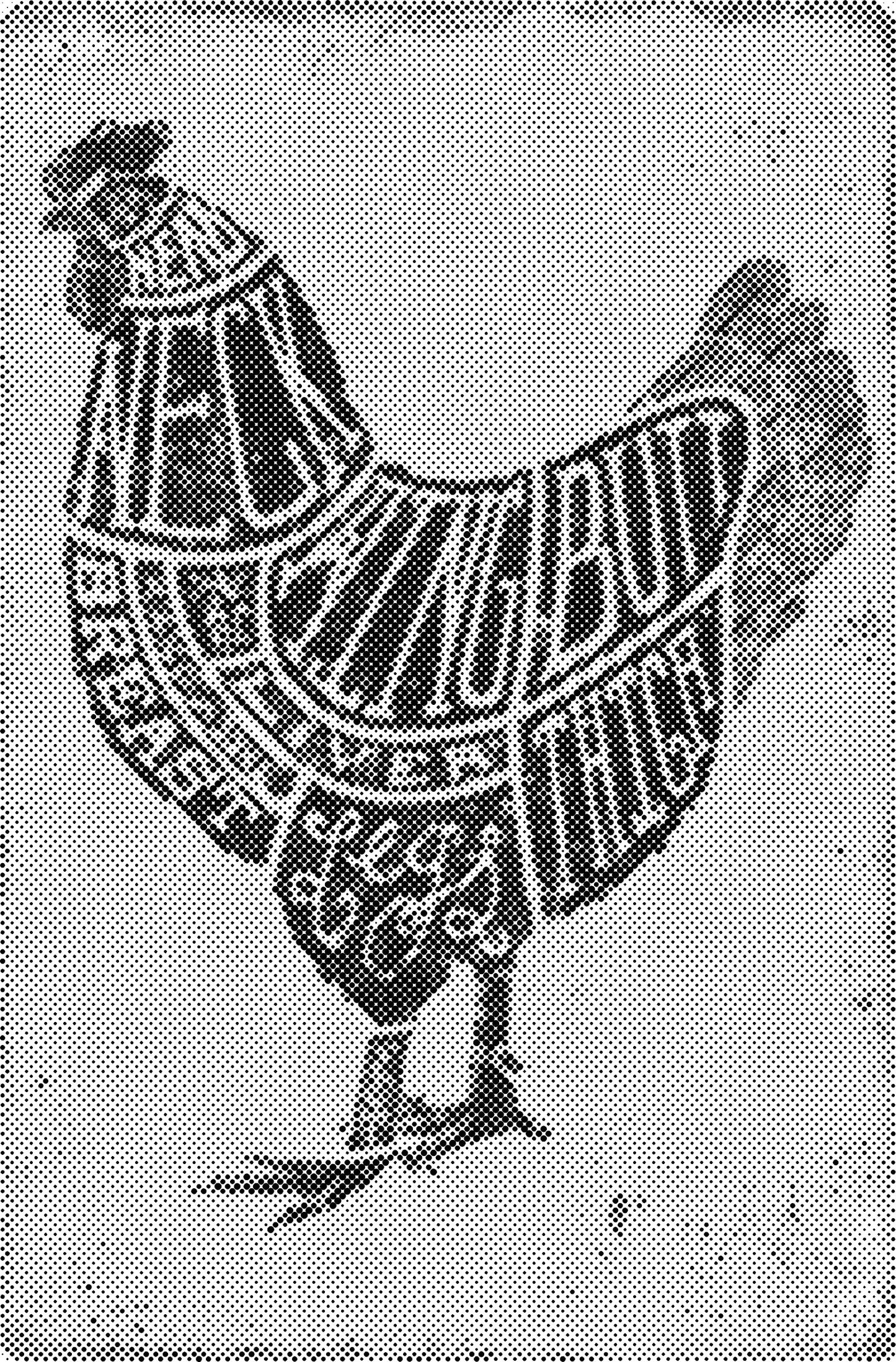 DOT Painting – Kippen & Hanen – 40x60cm t/m 60x90cm – Met of zonder stiften