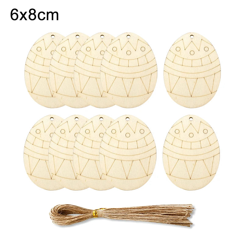 Houten Paas figuur om zelf te kleuren/schilderen – Houten eieren set