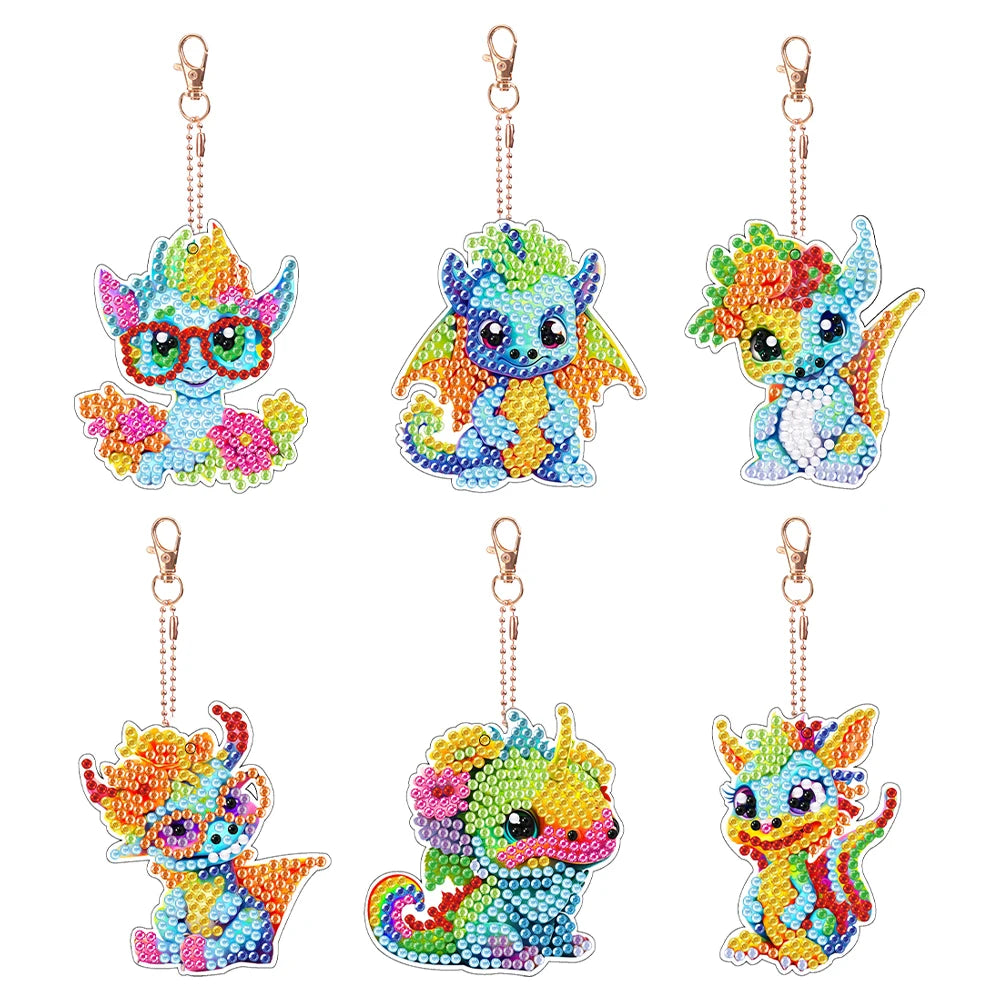 Diamond Painting Sleutelhanger set - Dubbelzijdig te beplakken (5-10 stuks)