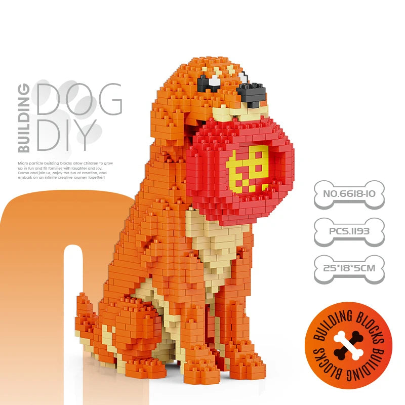 Bouwpakket dieren - Mini honden bouwset voor kinderen en volwassenen