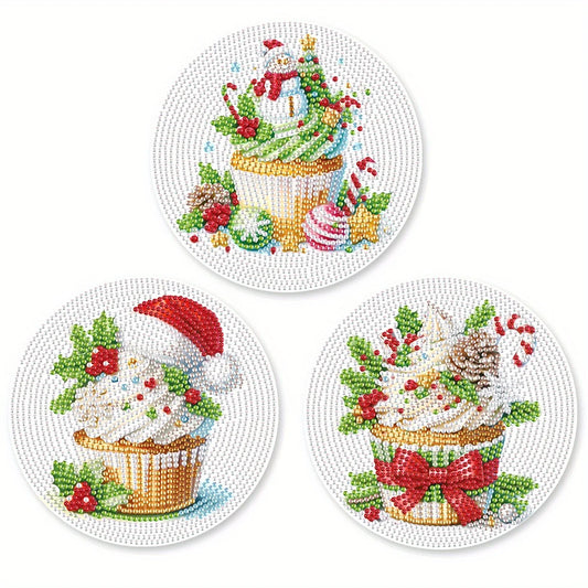 Diamond Painting Placemat Cupcake Set – Creatieve Tafelmatten voor Decoratie