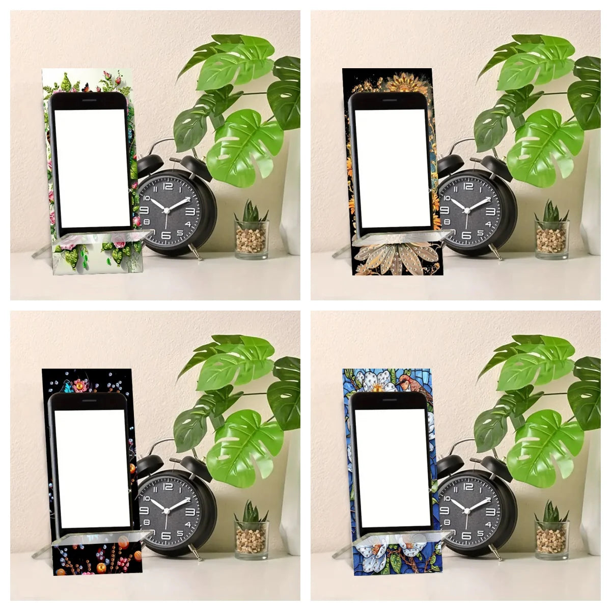 Diamond Painting Telefoon standaard met dieren design en spiegel