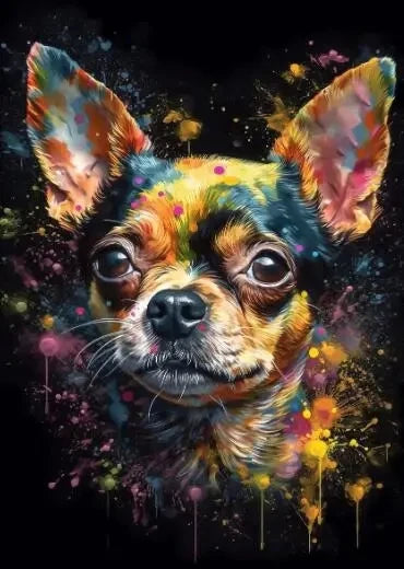 AB Diamond Painting met Fairy dust steentjes Chihuahua