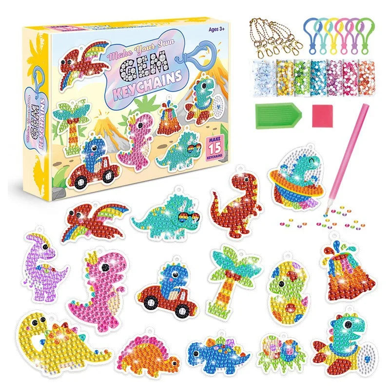 Diamond Painting Sleutelhanger set met heldere acryl hangers