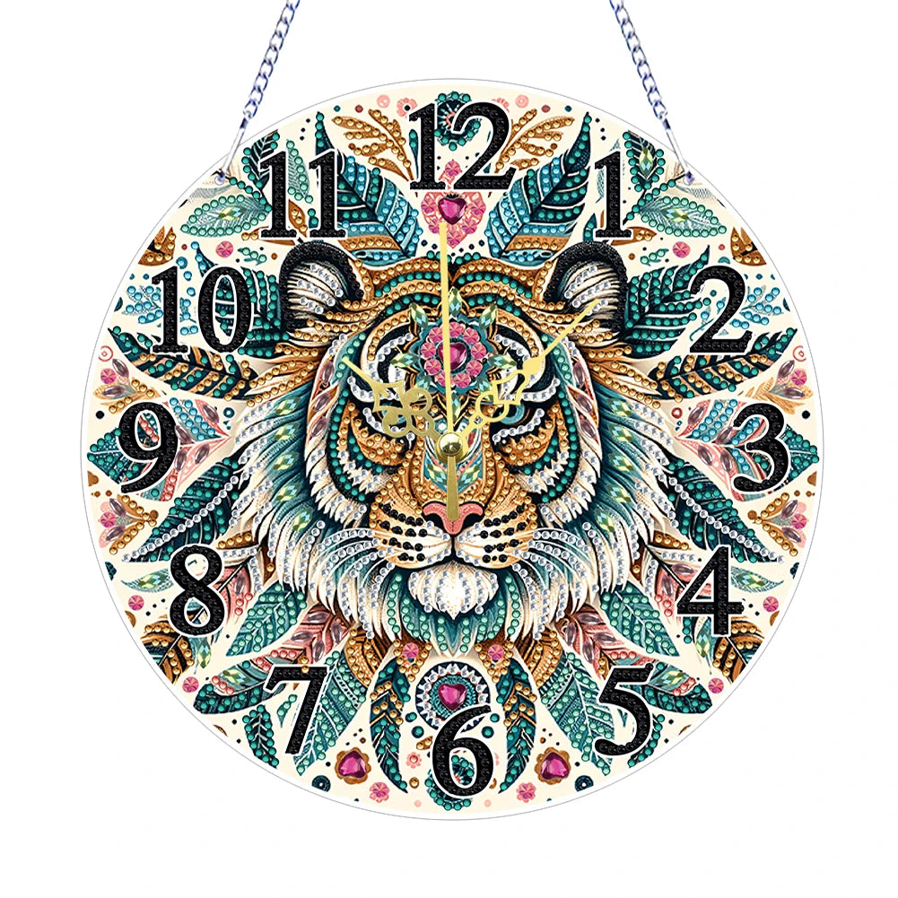 Diamond Painting Klok Mandala Acryl Special Shaped Wanddecoratie
