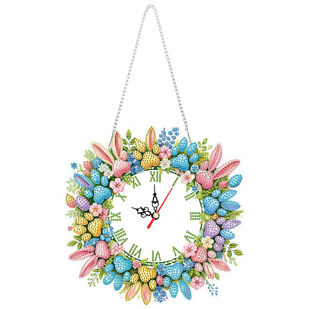 Diamond Painting Klok met Vlinderdesign