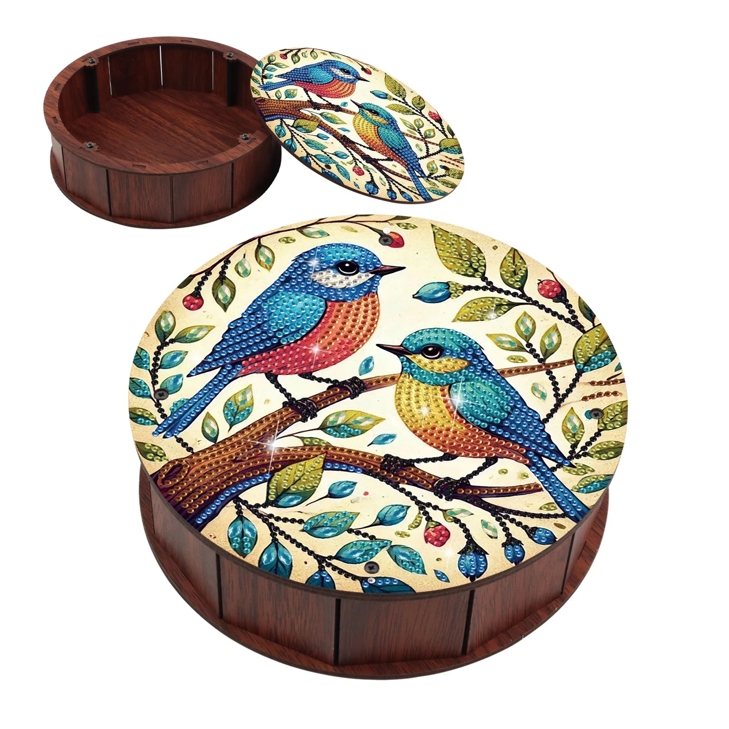 Diamond Painting Snack Box met dieren en planten motief – decoratieve kunstcadeau