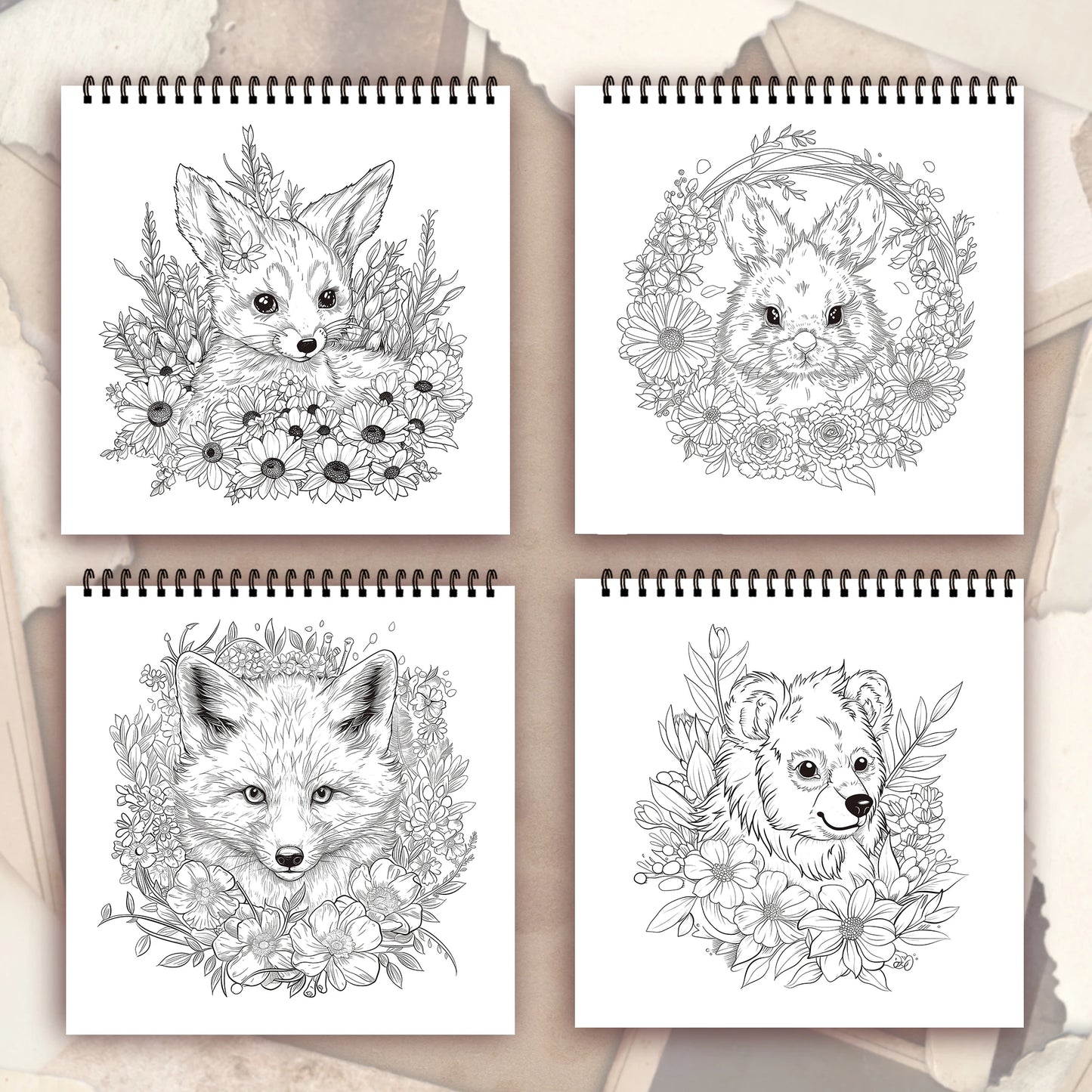 Kleurboek voor volwassenen – ontspannende kleurplaten met spiraalbinding - 005