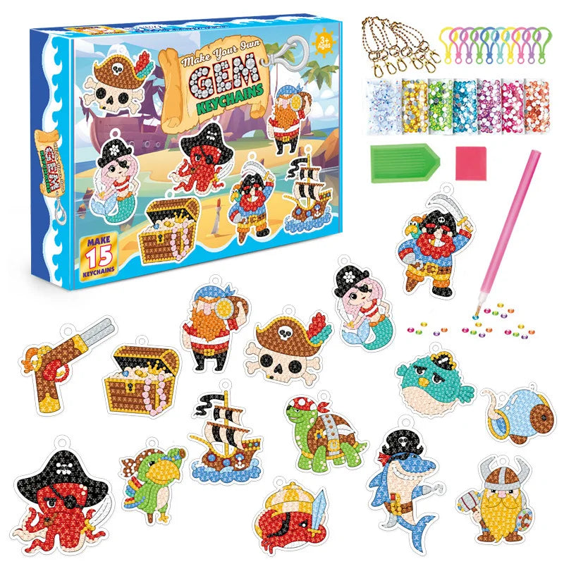 Diamond Painting Sleutelhanger set met heldere acryl hangers