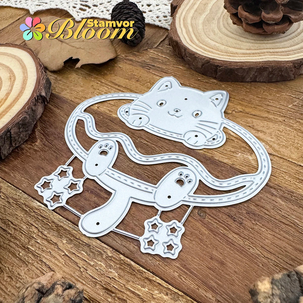 Metalen Snijmal Schattige Kat met Donut Shaker