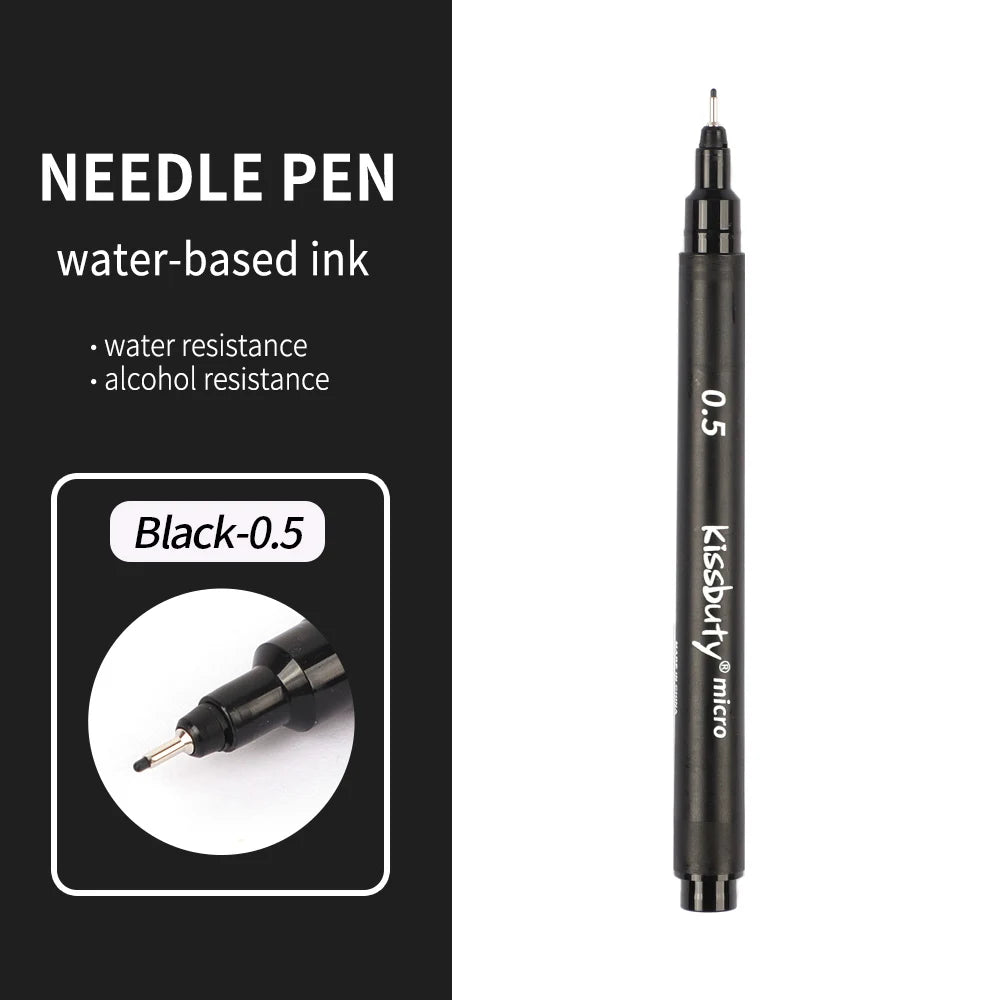 Stiften set Pigma Micron fineliners zwart/bruin met diverse puntdiktes