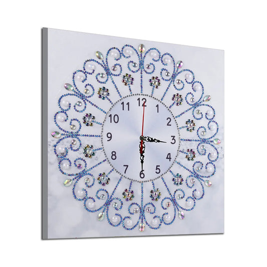 Diamond Painting Klok op canvas en uurwerk voor creatieve wanddecoratie