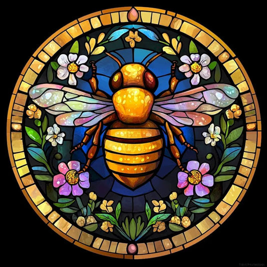 Diamond Painting Dieren - volledige bedekking - ronde of vierkante steentjes - Bij