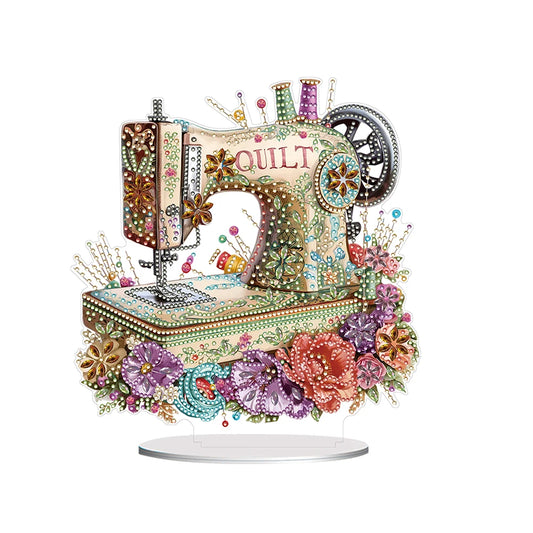 Diamond Painting Tafelornament Acryl Decoratie Set voor Beginners en Volwassenen - Naaimachine 2
