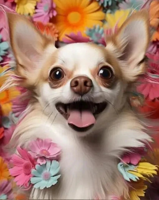 AB Diamond Painting met Fairy dust steentjes Chihuahua