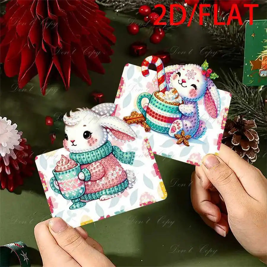 Diamond Painting Wenskaarten Pasen – Set met Vouwbare Paaskaarten