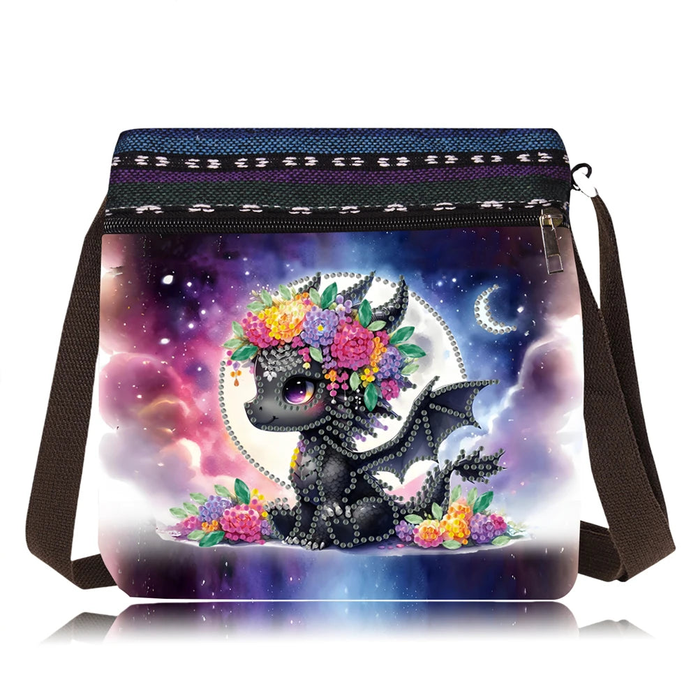 Diamond Painting Tas Vlinder Mandala Crossbody met Rits en Band