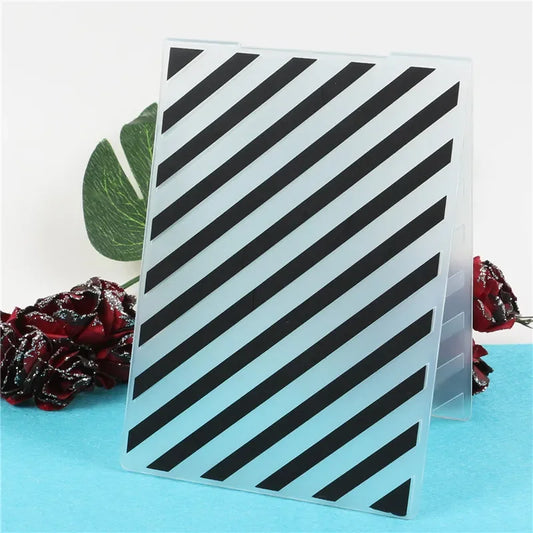 Embossing folder lijn patroon voor kaarten en scrapbooking