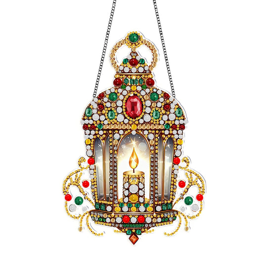 Diamond Painting Kerst krans Hangdecoratie voor Raam, Tuin of Kerstboom - KJ0267