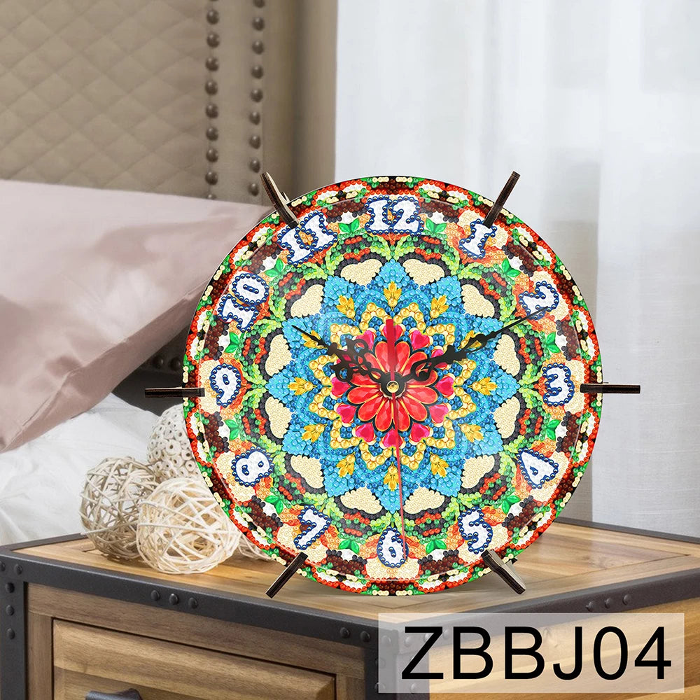 Diamond Painting Klok Mandala Crystal Art Mozaïek Wanddecoratie