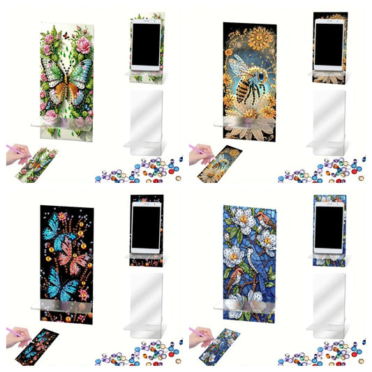 Diamond Painting Telefoon standaard met dieren design en spiegel