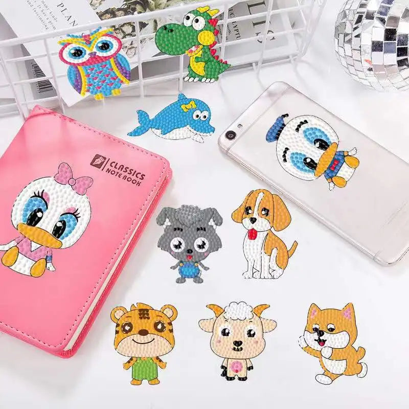Diamond Painting Sticker set met vrolijke cartoon patronen - 022