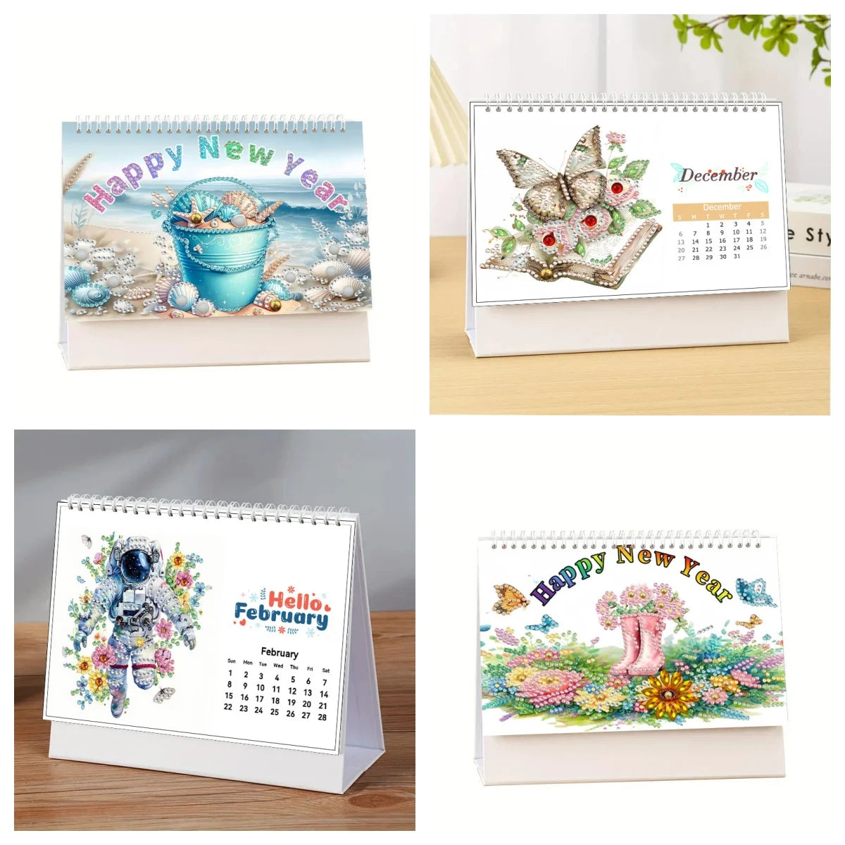 Diamond Painting Kalender met 13 feestelijke schilderijen