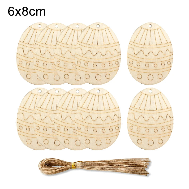 Houten Paas figuur om zelf te kleuren/schilderen – Houten eieren set