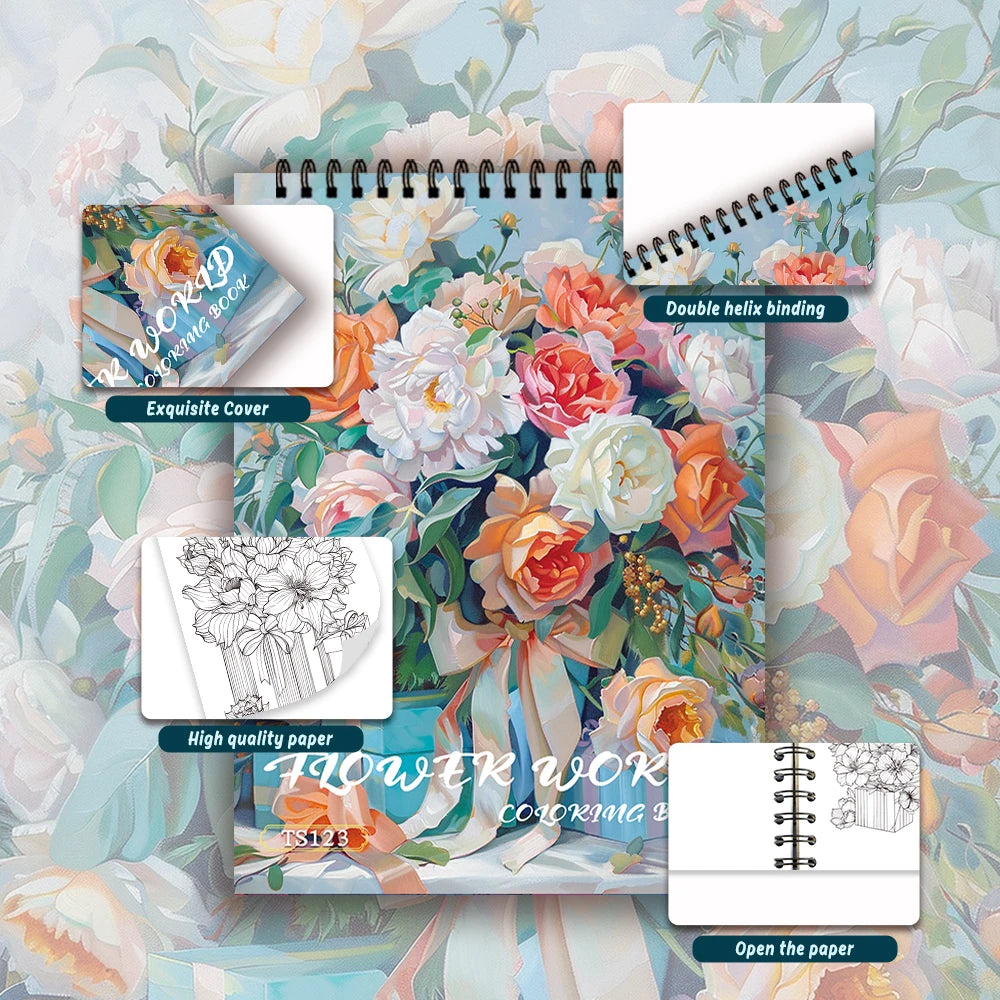 Kleurboek voor volwassenen en tieners – 30 bladen premium dik papier, ontspannend tekenplezier