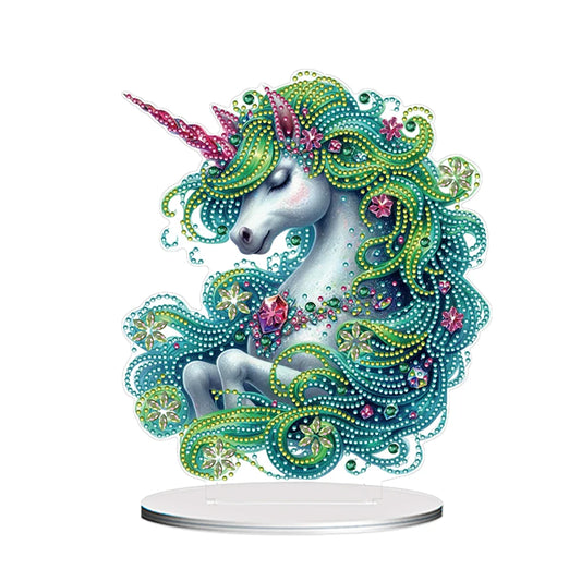 Diamond Painting Tafelornament Dieren Acryl Bureau Decoratie - Eenhoorn