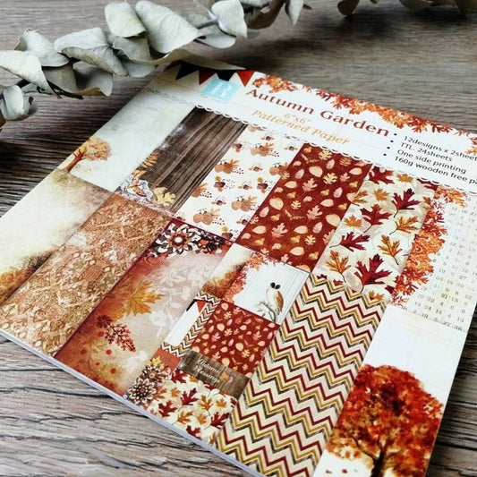 Papier voor kaarten maken of scrapbook – Autumn Garden design set