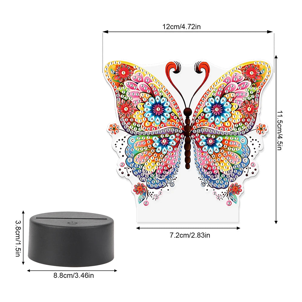 Diamond Painting Lamp met LED Verlichting – Creatieve Tafellamp met Steentjes en Uniek Design