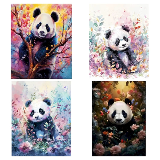Schilderen op nummer dieren - Panda - Voor volwassenen
