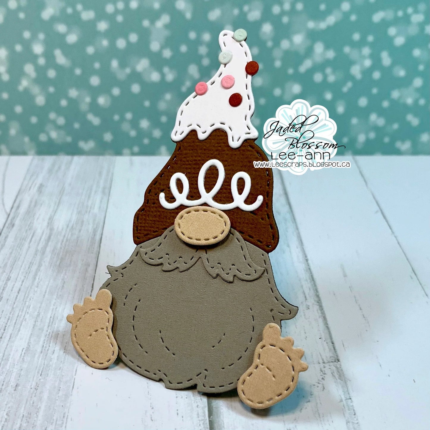 JB Collections Gnome add on snijmallen set voor creatieve kaarten en tafereeltjes - Gingerbread
